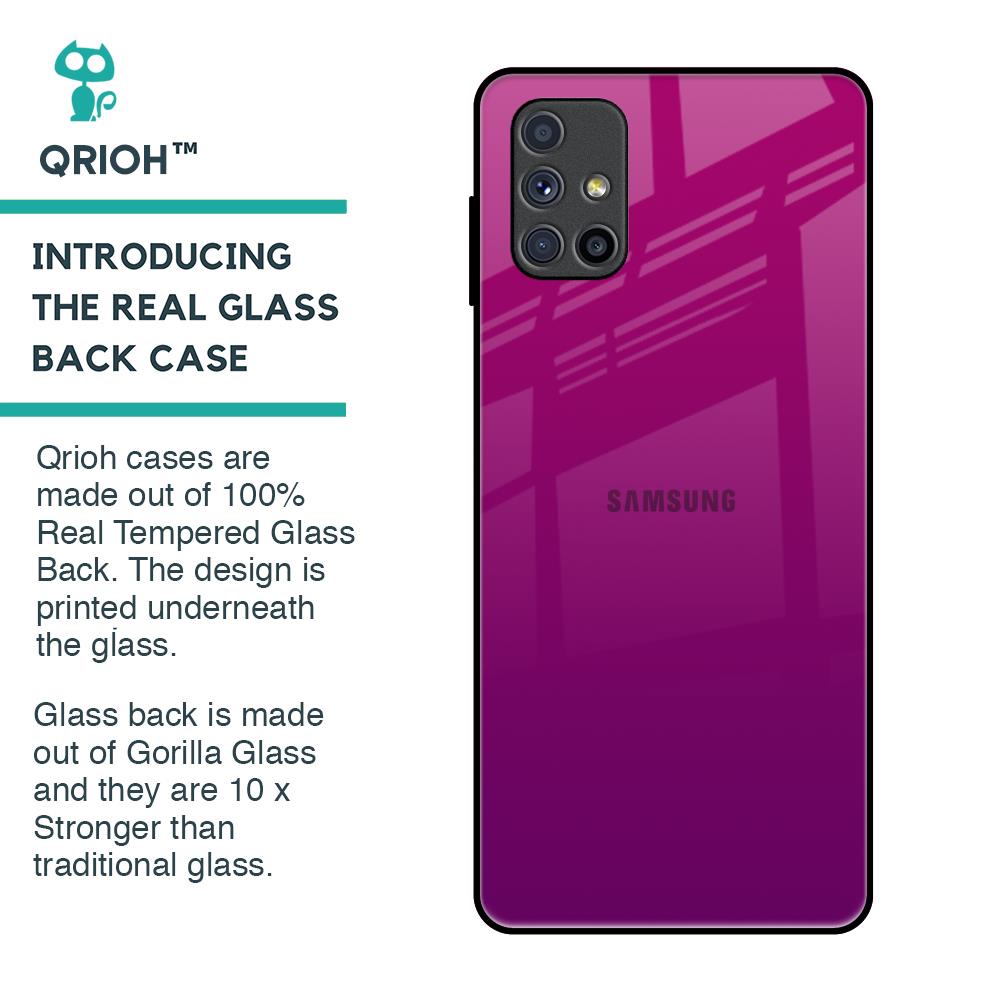 Magenta Gradient Glass Case For Samsung Galaxy M51