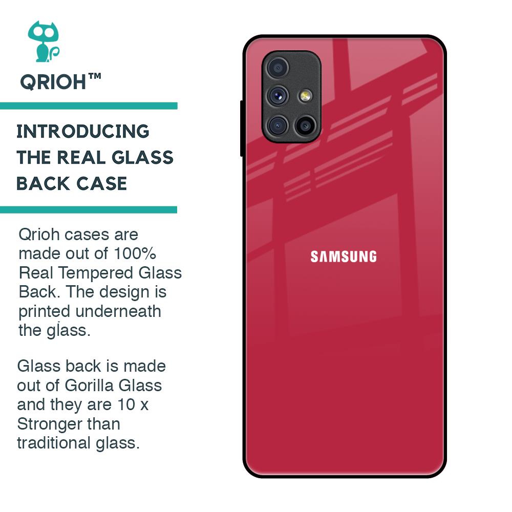 Solo Maroon Glass case for Samsung Galaxy M51