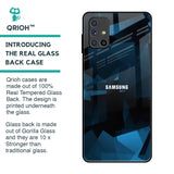 Polygonal Blue Box Glass Case For Samsung Galaxy M51