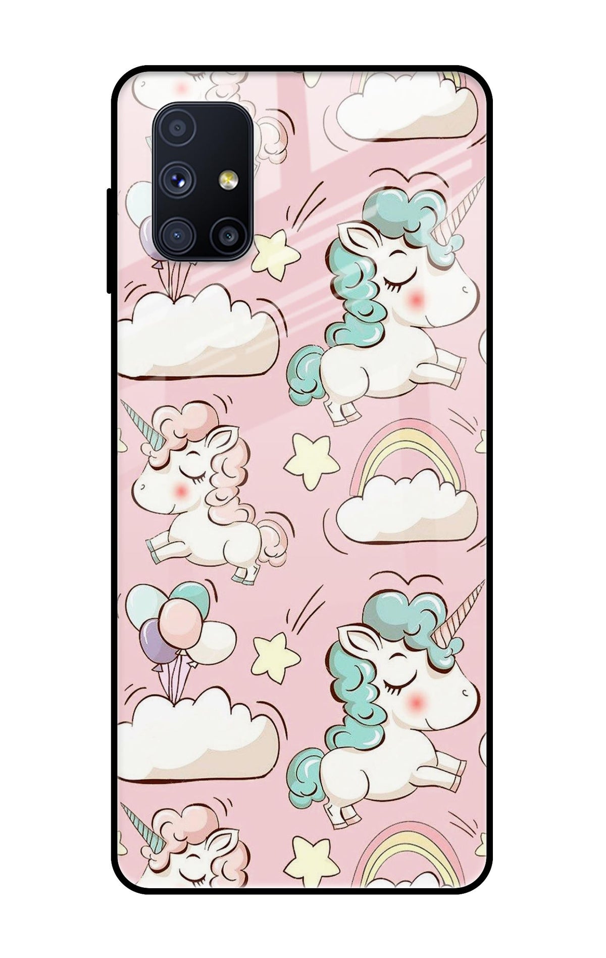 Balloon Unicorn Samsung Galaxy M51 Glass Cases & Covers Online