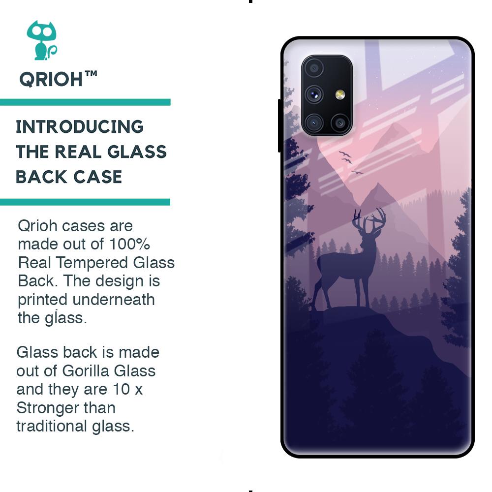 Deer In Night Glass Case For Samsung Galaxy M51