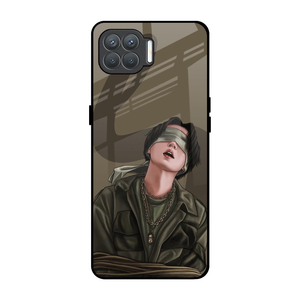 Blind Fold Oppo F17 Pro Glass Back Cover Online