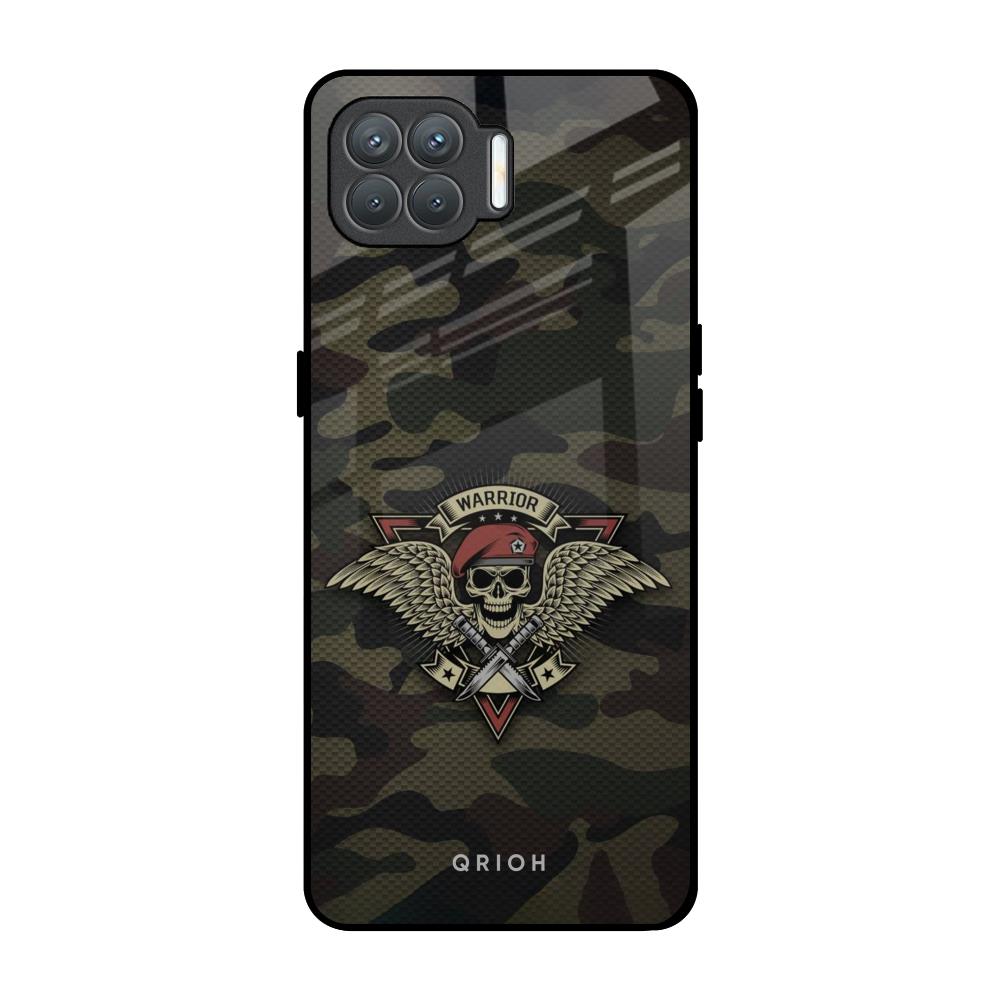 Army Warrior Oppo F17 Pro Glass Back Cover Online