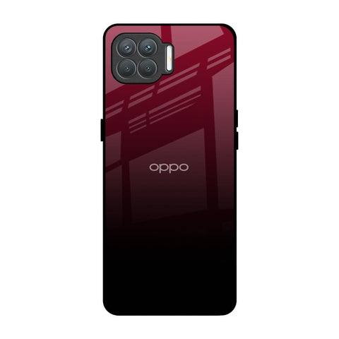 Wine Red Oppo F17 Pro Glass Back Cover Online