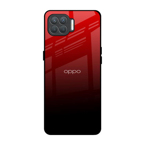 Maroon Faded Oppo F17 Pro Glass Back Cover Online