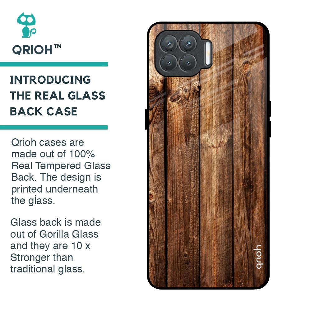 Timber Printed Glass Case for Oppo F17 Pro