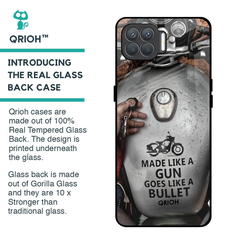 Royal Bike Glass Case for Oppo F17 Pro