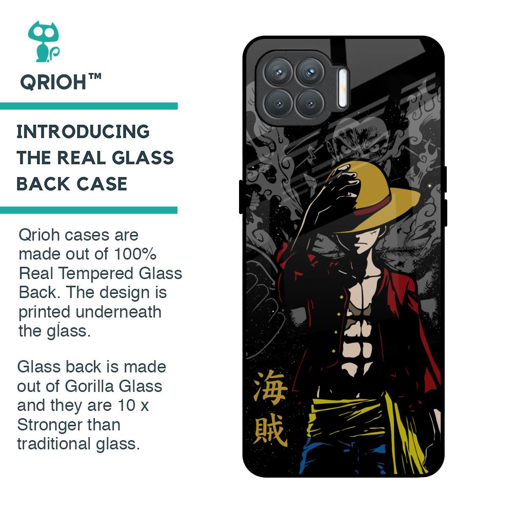 Dark Luffy Glass Case for Oppo F17 Pro