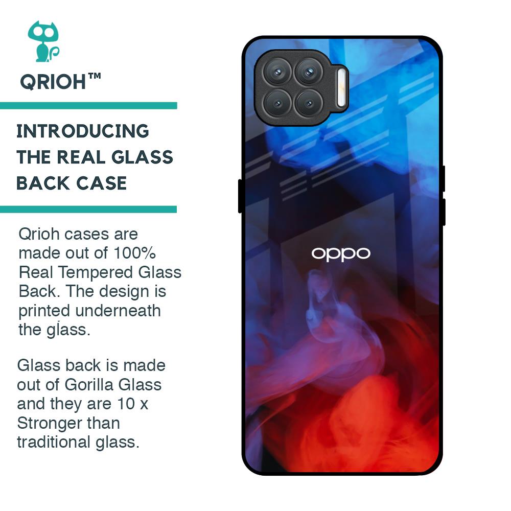 Dim Smoke Glass Case for Oppo F17 Pro