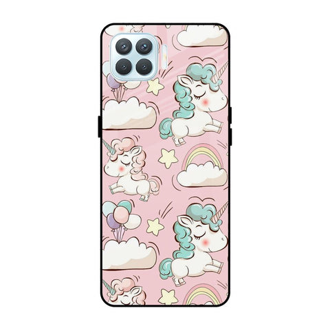 Balloon Unicorn Oppo F17 Pro Glass Cases & Covers Online