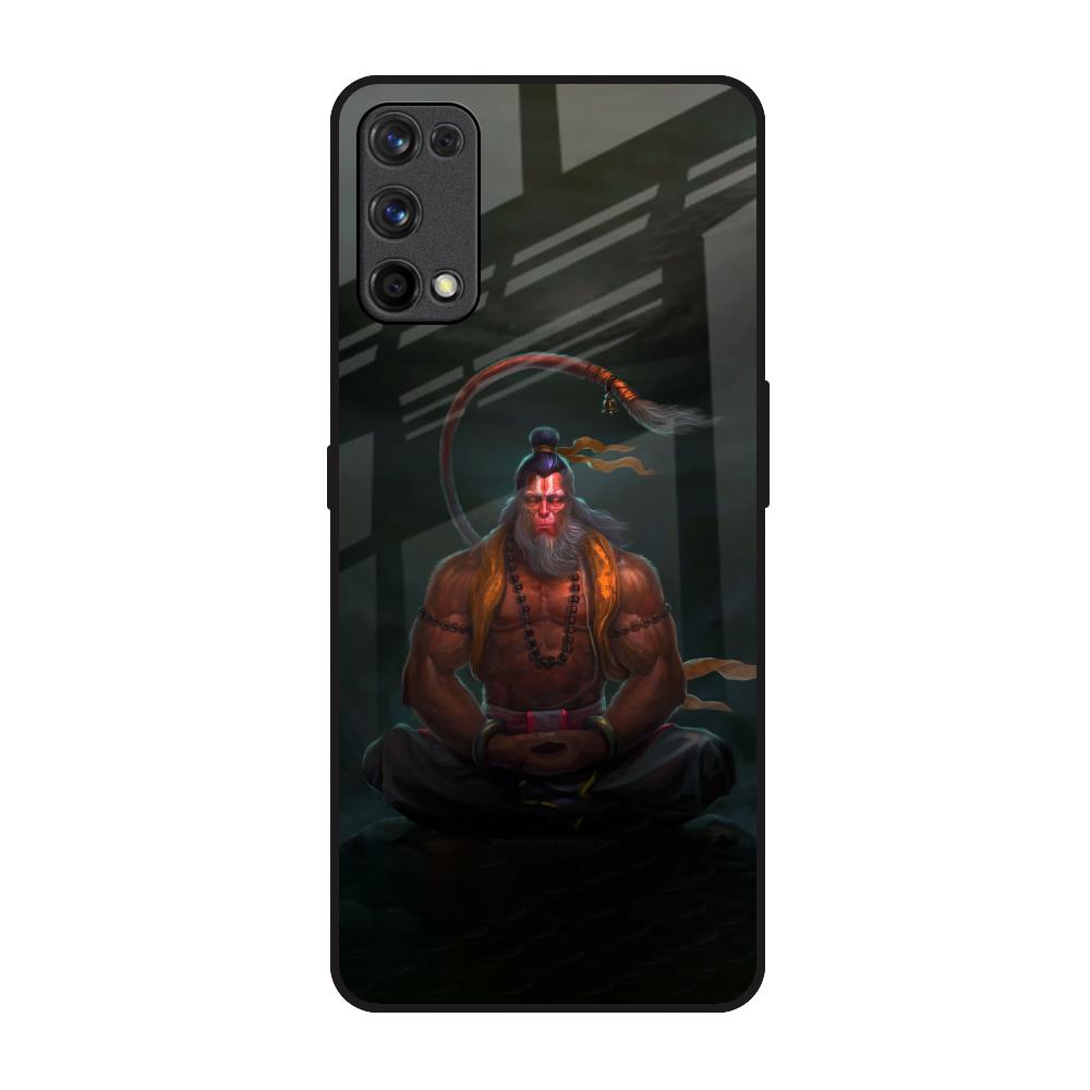 Lord Hanuman Animated Realme 7 Pro Glass Back Cover Online