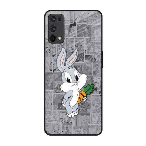 Cute Baby Bunny Realme 7 Pro Glass Back Cover Online