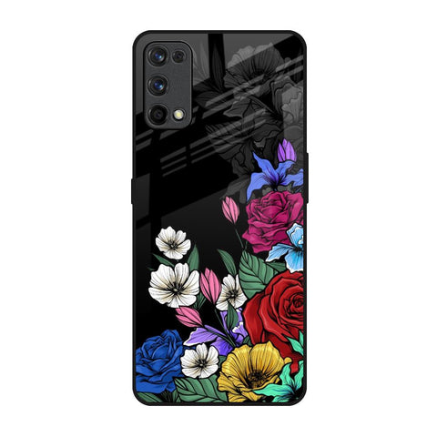 Rose Flower Bunch Art Realme 7 Pro Glass Back Cover Online