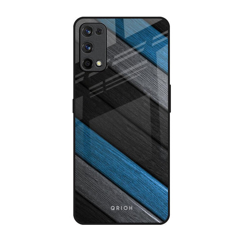 Multicolor Wooden Effect Realme 7 Pro Glass Back Cover Online