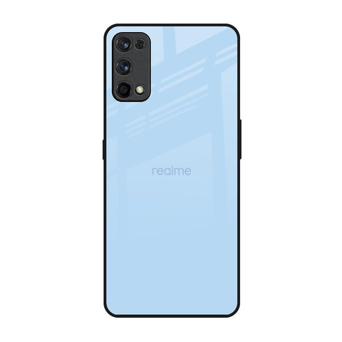Pastel Sky Blue Realme 7 Pro Glass Back Cover Online