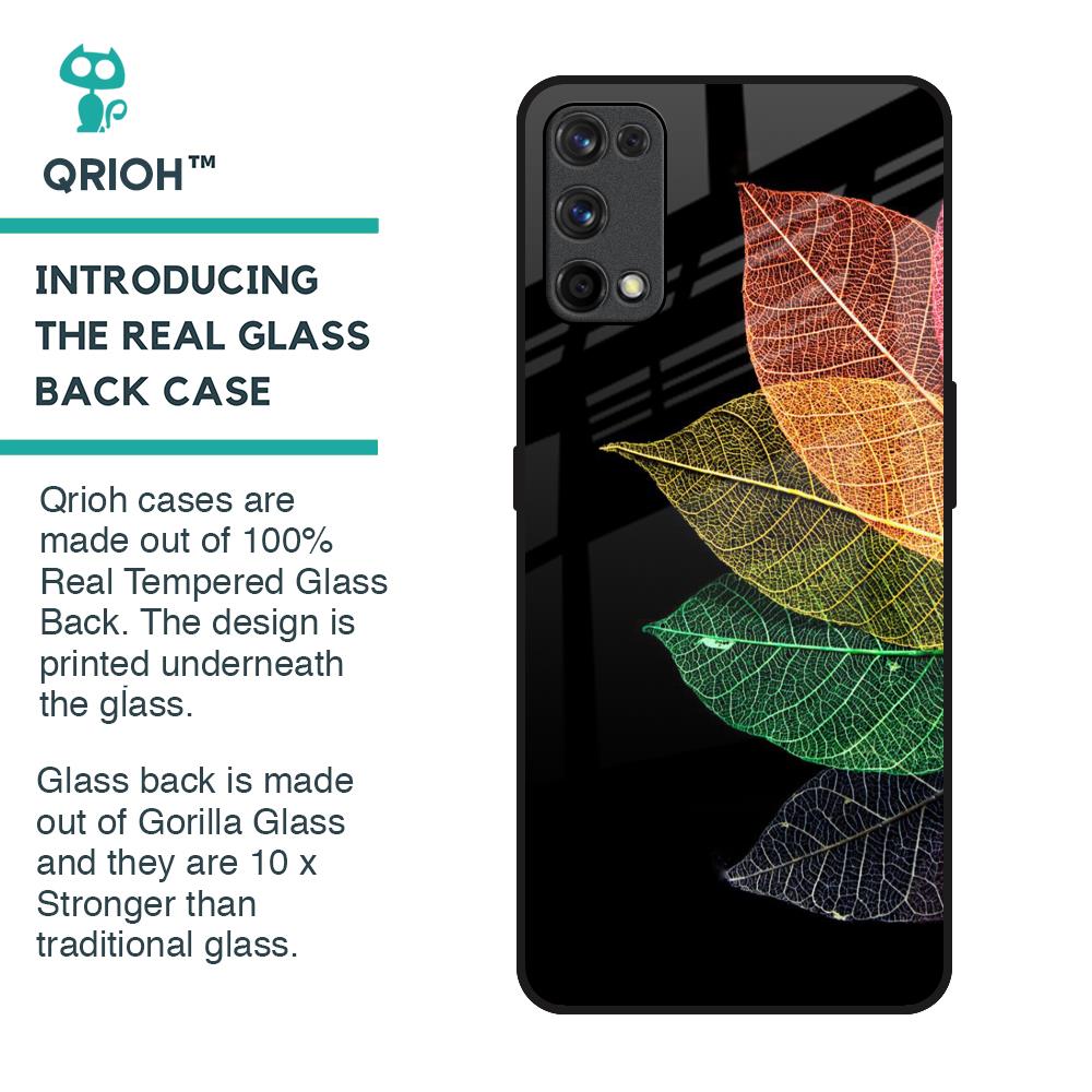 Colorful Leaves Glass Case for Realme 7 Pro