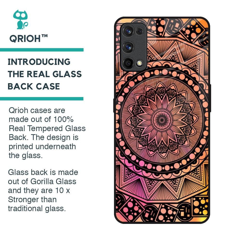 Floral Mandala Glass Case for Realme 7 Pro