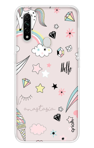 Unicorn Doodle Oppo A31 Back Cover