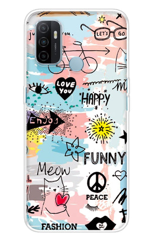 Happy Doodle Oppo A53 Back Cover