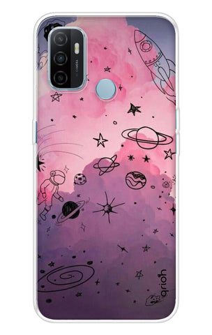 Space Doodles Art Oppo A53 Back Cover