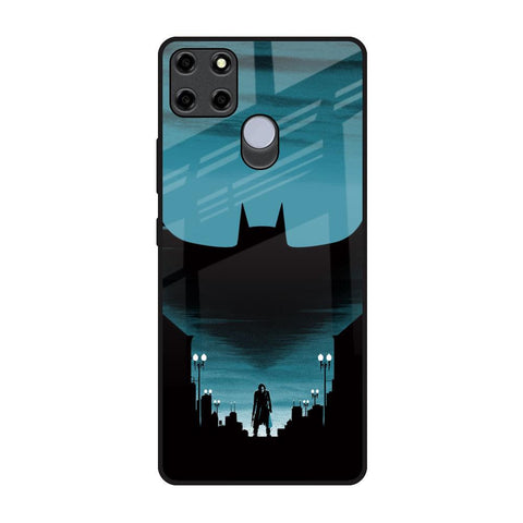 Cyan Bat Realme C12 Glass Back Cover Online