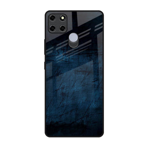 Dark Blue Grunge Realme C12 Glass Back Cover Online