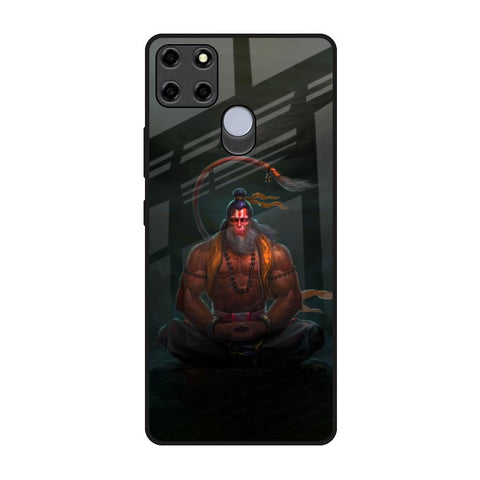 Lord Hanuman Animated Realme C12 Glass Back Cover Online