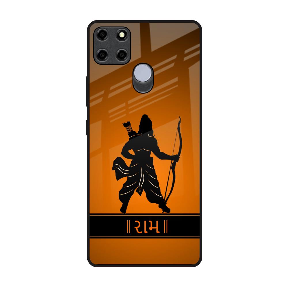 Halo Rama Realme C12 Glass Back Cover Online