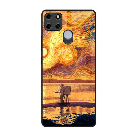 Sunset Vincent Realme C12 Glass Back Cover Online