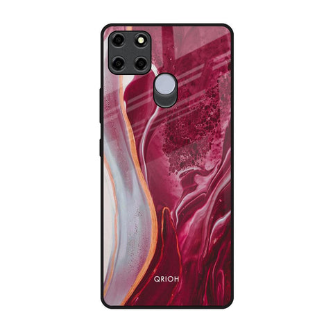Crimson Ruby Realme C12 Glass Back Cover Online