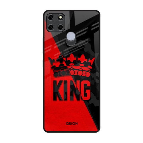 I Am A King Realme C12 Glass Back Cover Online