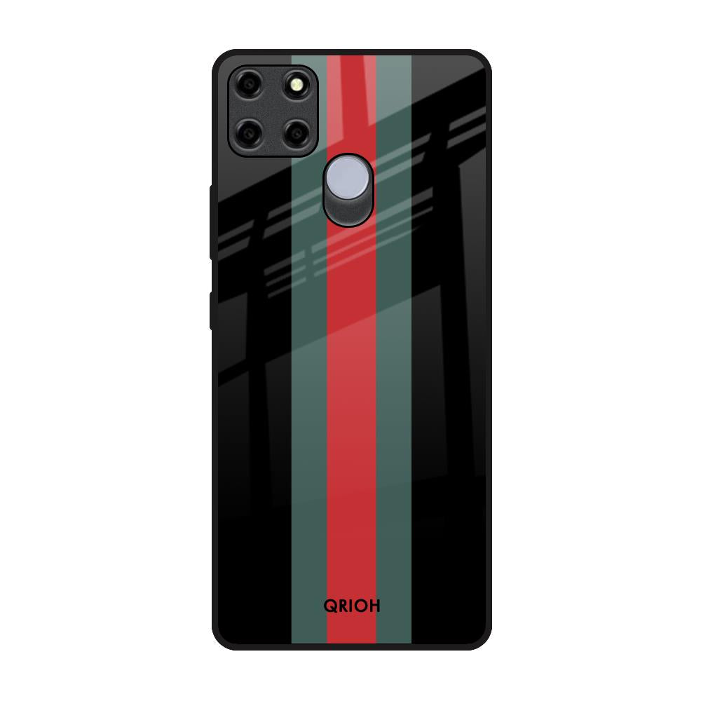 Vertical Stripes Realme C12 Glass Back Cover Online