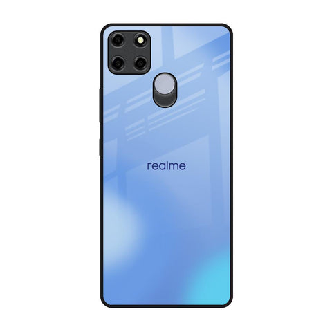 Vibrant Blue Texture Realme C12 Glass Back Cover Online