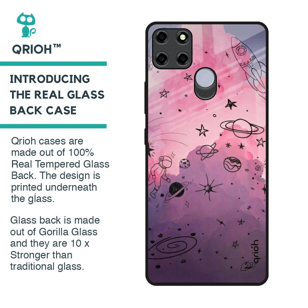 Space Doodles Glass Case for Realme C12