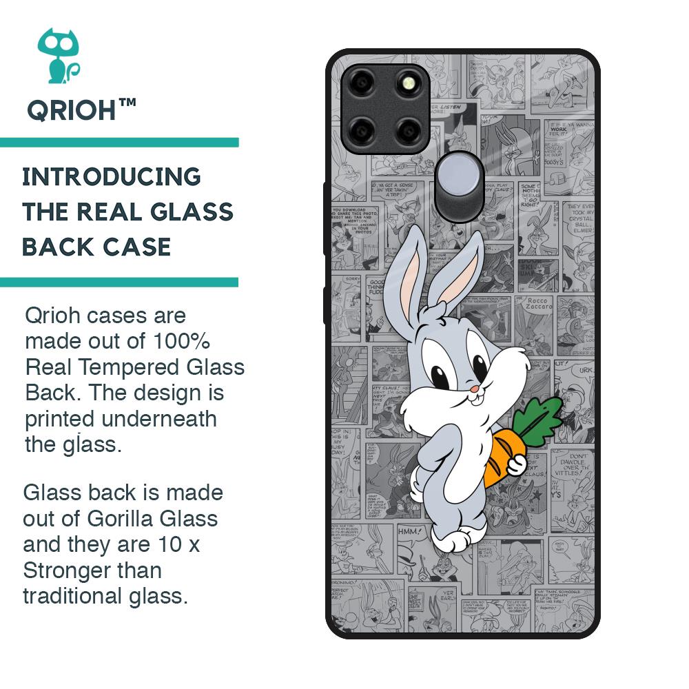 Cute Baby Bunny Glass Case for Realme C12