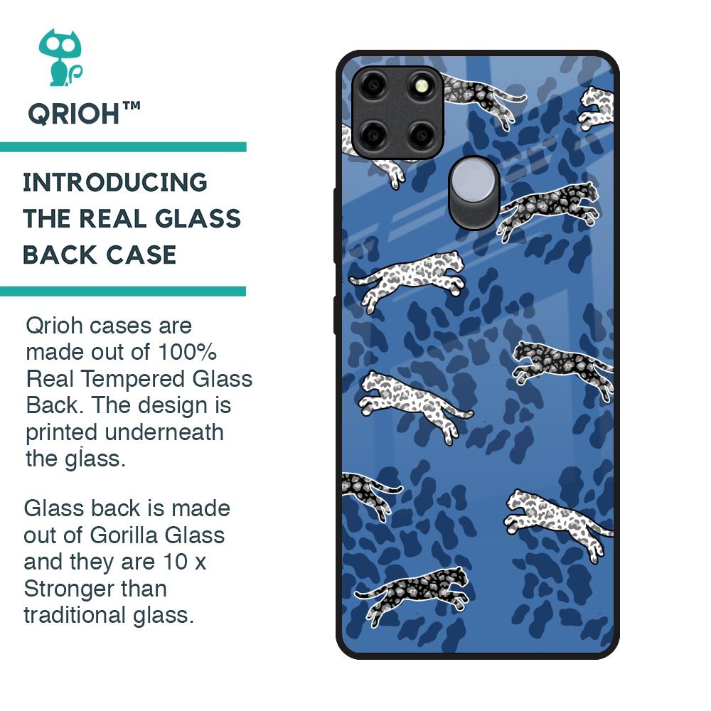 Blue Cheetah Glass Case for Realme C12