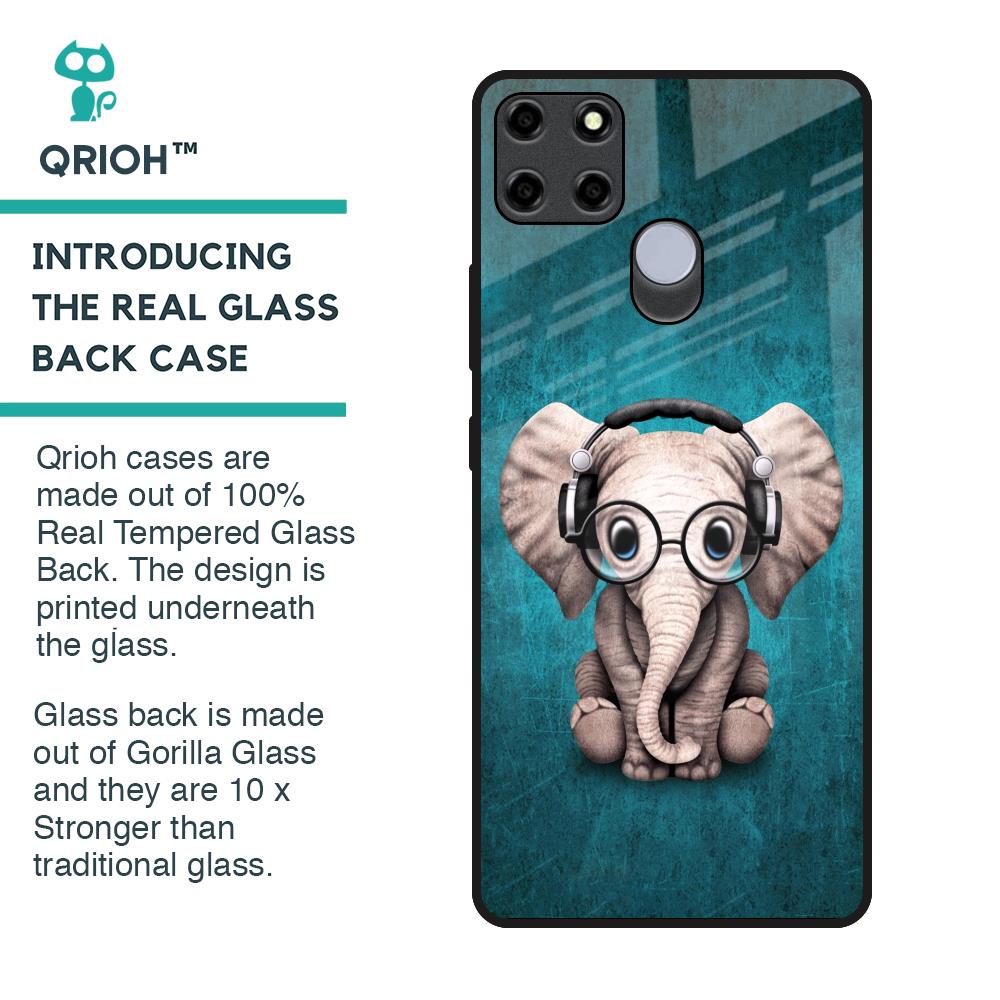 Adorable Baby Elephant Glass Case For Realme C12