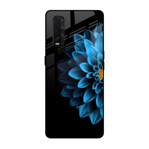 Half Blue Flower Oppo Find X2 Glass Back Cover Online