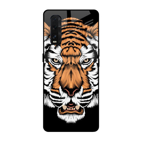 Angry Tiger Oppo Find X2 Glass Back Cover Online