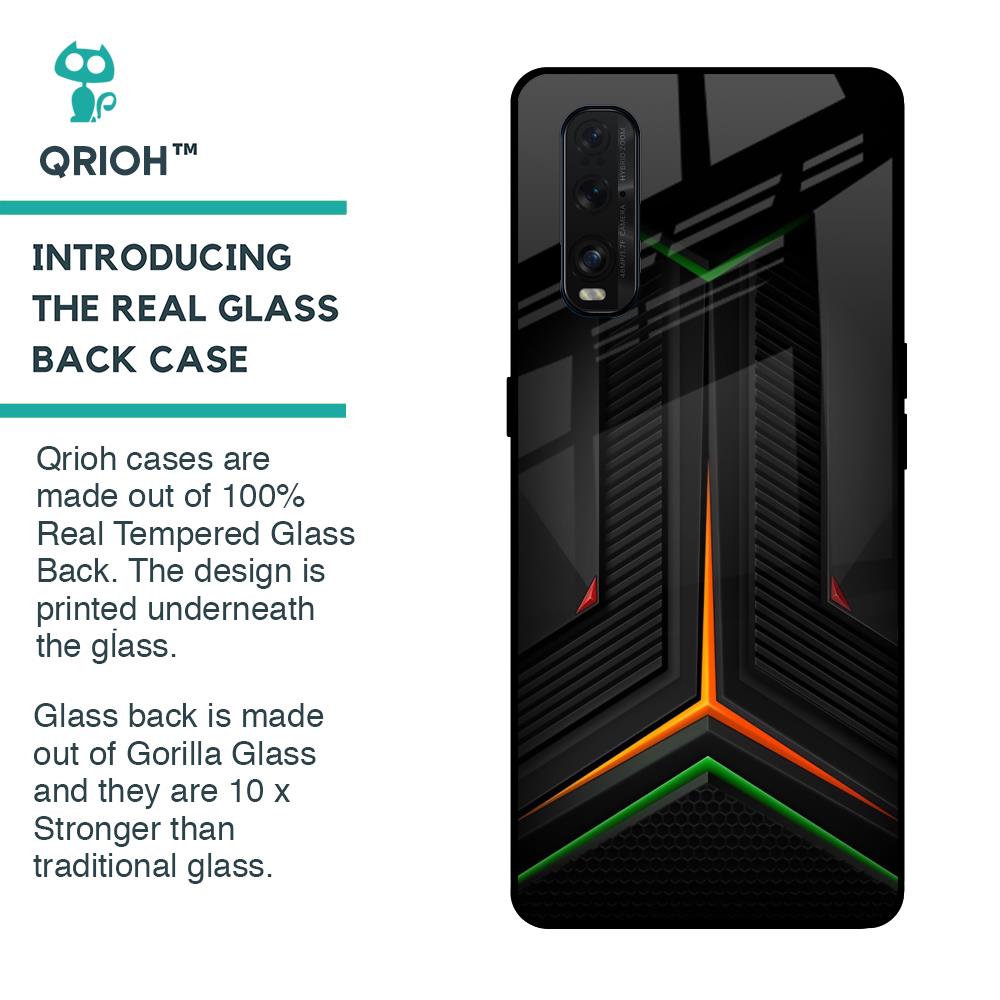Modern Ultra Chevron Glass Case for Oppo Find X2