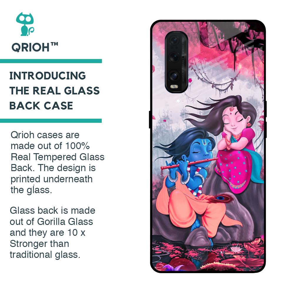Radha Krishna Art Glass Case for Oppo Find X2