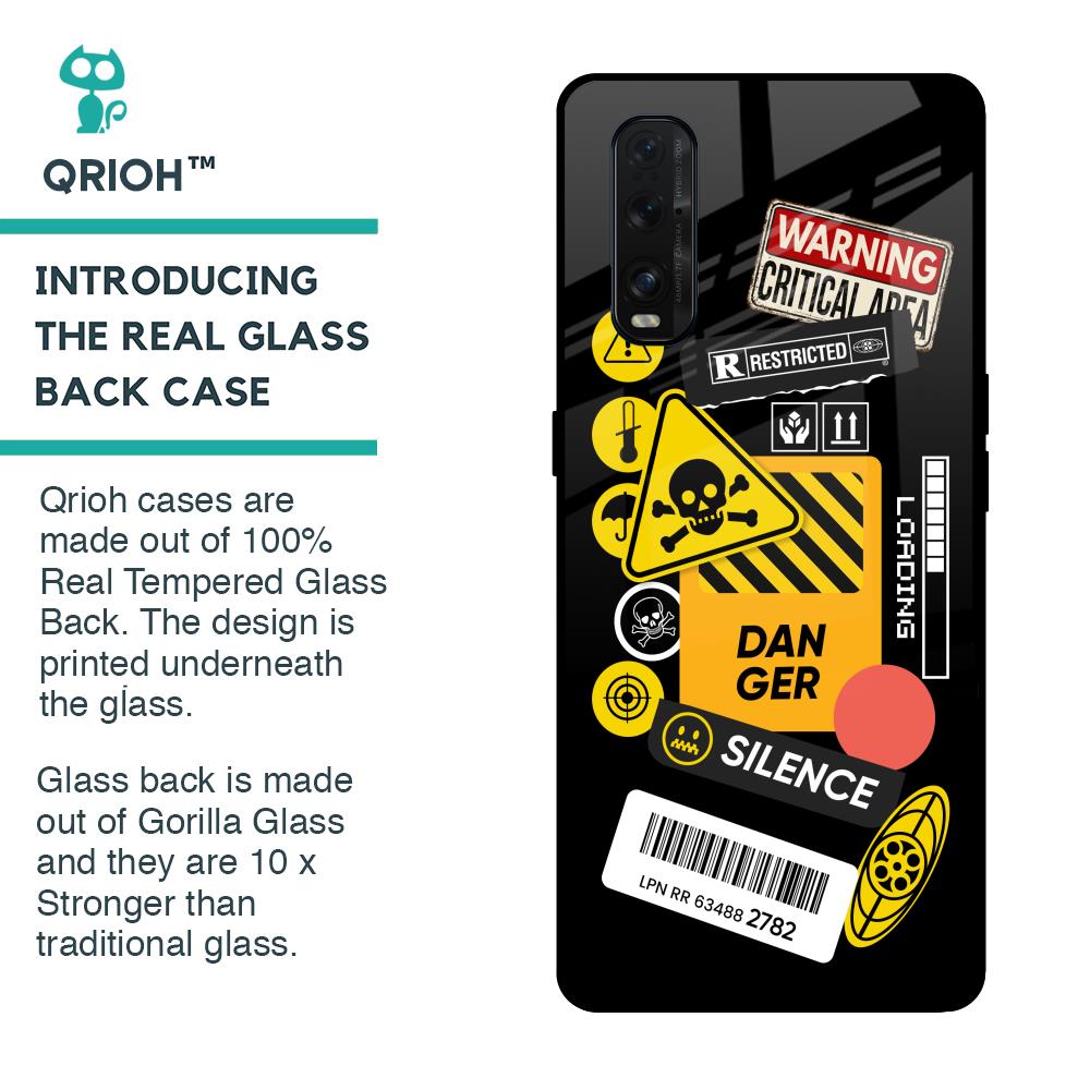 Danger Signs Glass Case for Oppo Find X2