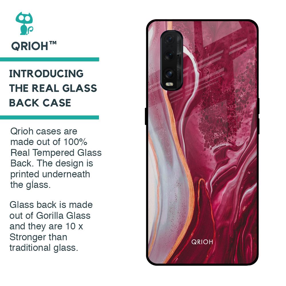 Crimson Ruby Glass Case for Oppo Find X2