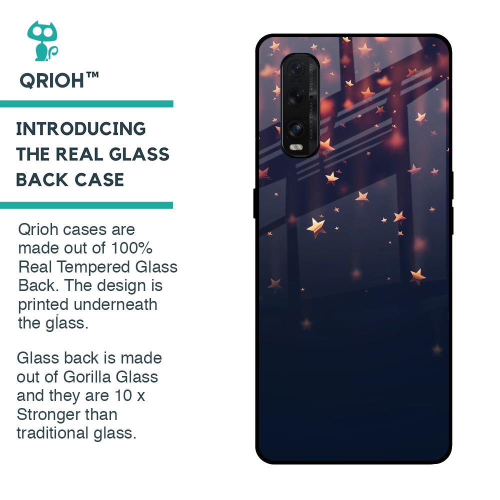 Falling Stars Glass Case For Oppo Find X2