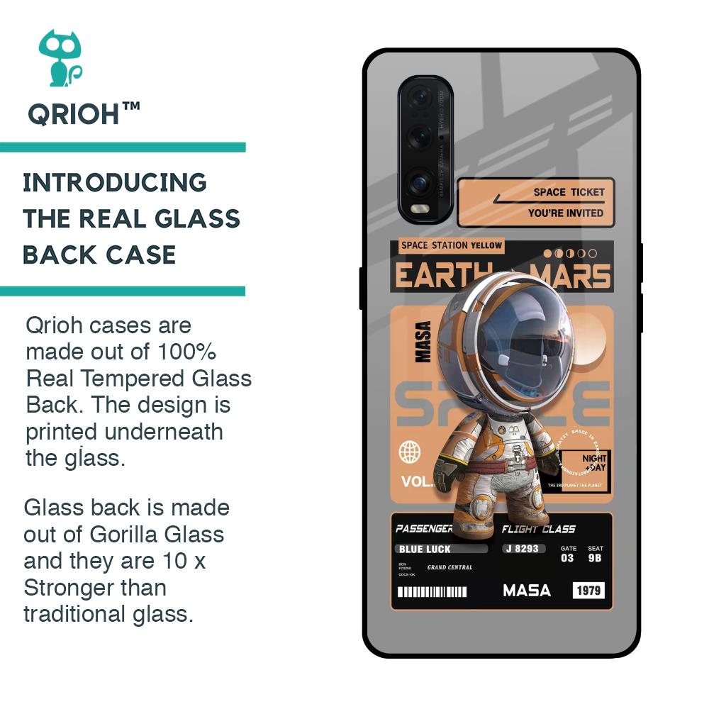 Space Ticket Glass Case for Oppo Find X2