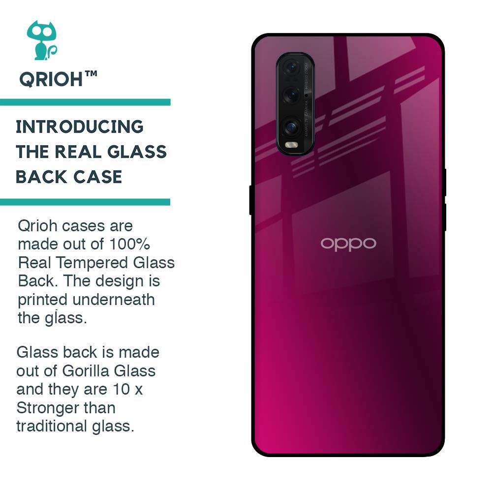 Pink Burst Glass Case for Oppo Find X2