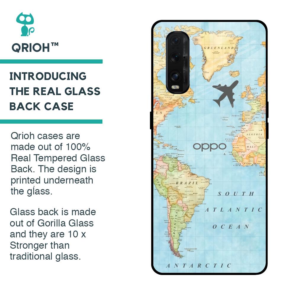 Fly Around The World Glass Case for Oppo Find X2