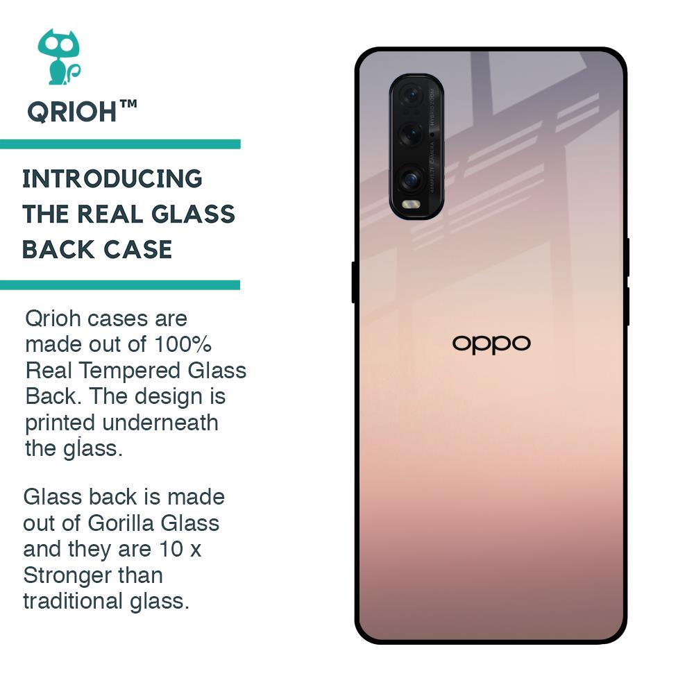 Golden Mauve Glass Case for Oppo Find X2