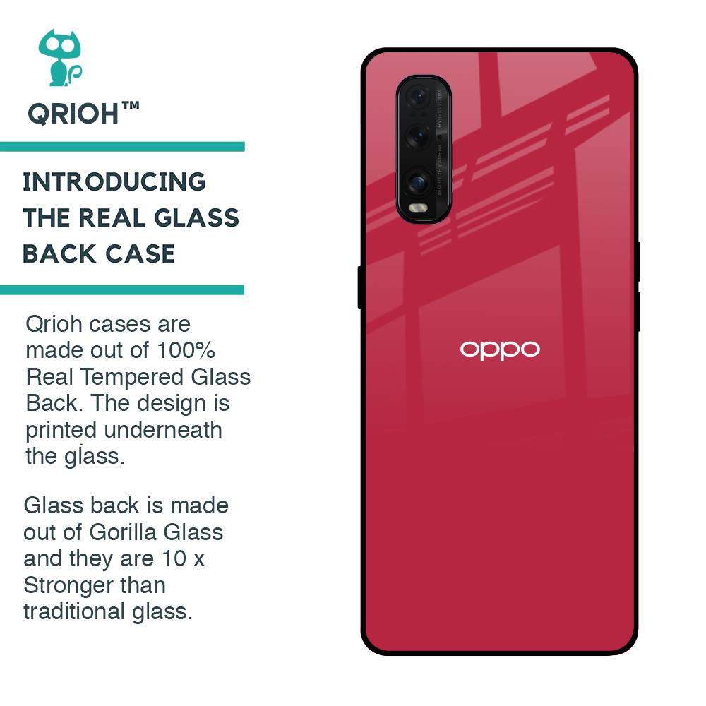 Solo Maroon Glass case for Oppo Find X2