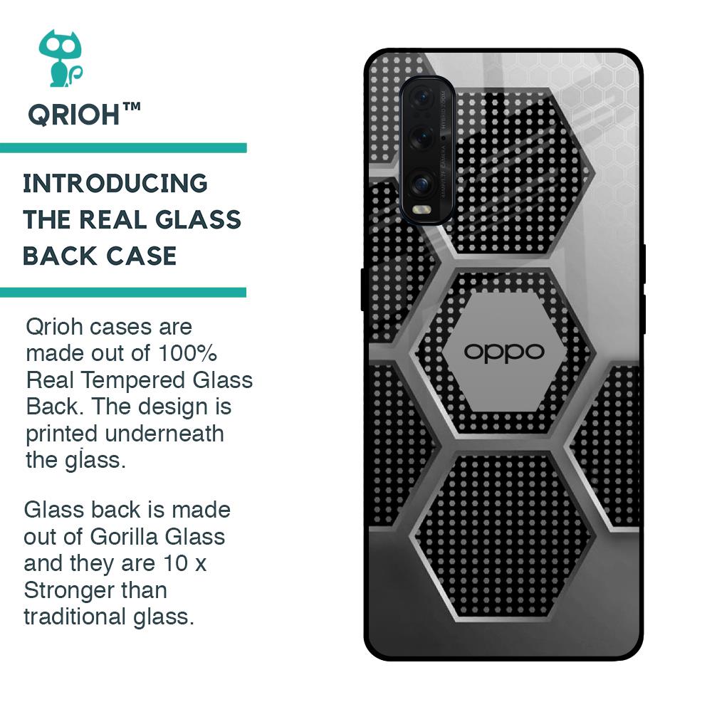 Hexagon Style Glass Case For Oppo Find X2